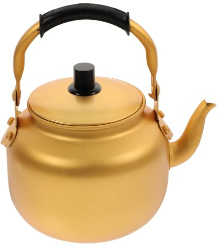 LIGIGWASH Wasserkessel Camping 1 Liter aus Aluminiumlegierung mit Hitzebeständigem Griff Einfacher Lagerung und Wärmeleitung für Küche und Haushalt