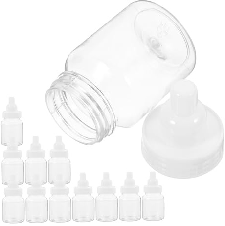 12 Stück Babyflaschen aus PP als Süßigkeitenboxen für Hochzeitstafeln | Milchflaschen Form, Dekorativ und Praktisch, für Desserts, Beads und Kleine Gastgeschenke