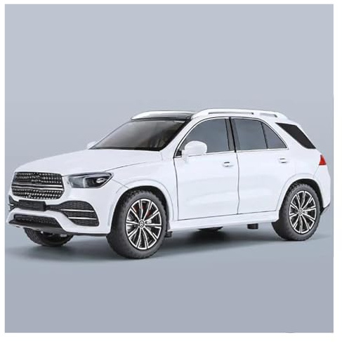 AUDSNI Diecast Automodelle Modellauto 1:24 Für Benz Für GLE 350 Modellautos Aus Metallguss Geländewagen-Sammlungen(Weiß)
