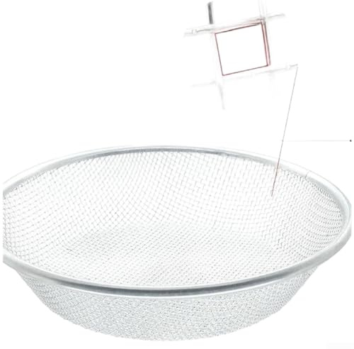 Setaccio per terreno da giardino con guanti, diametro 30 cm, per sabbia e sporco, diverse maglie da 2 mm, 6 mm, 10 mm, design robusto e leggero per (2)