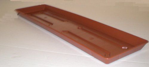 Untersetzer für Balkonkasten Blumenkasten Pflanzkasten aus Kunststoff 80 cm Farbe terrakotta