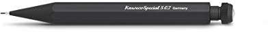 Kaweco SPECIAL S Druckbleistift Schwarz 0.7 mm I Mechanischer Bleistift aus hochwertigem Aluminium zum Zeichnen I Luxuriöser Druck-Bleistift nachfüllbar mit Radiergummi I Druckminenbleistift 10,5 cm