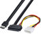 CY 50cm eSATAp Power ESATA Combo a SATA 22pin e IDE 4pin 5V 12V para cable de datos de disco duro de 8.9 cm 6.3 cm