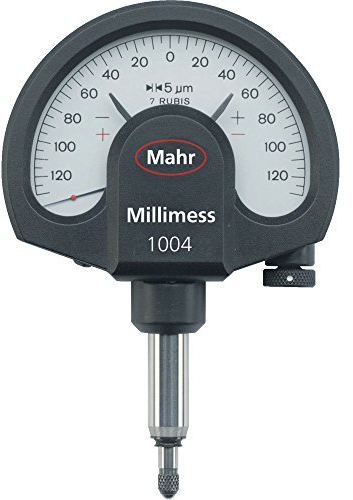 Mahr 4333000 Millimess 1004 Mechanischer Zifferblattvergleicher, 5 µm Graduationswert, Weiß