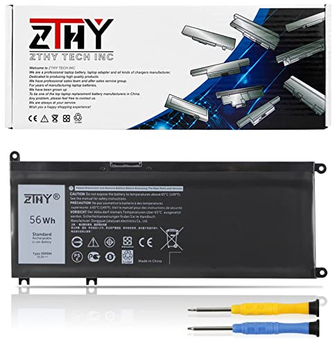 K KYUER 33YDH Batterie pour Dell Inspiron 15 7577 7586 17 7773 7778 7779 7786 Latitude 13 14 15 3380 3490 3580 3590 G3 3579 3779 G5 5587 G7 7588 Vostro 7570 7580 7FHHV PVHT1 99NF2 W7NKD 81PF3 451-BCDM