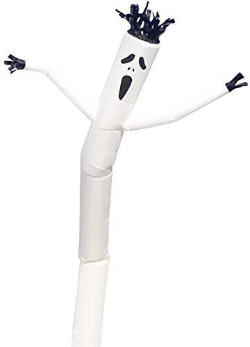 Mkevi Aufblasbarer Arm, 6 m, Weiß, Geist, Himmel, Luftpuppe, Tänzer, aufblasbar, Schlauch, Mann-Befestigung, fliegender tanzender Mann für DIY, Halloween-Werbung (kein 45.7 cm Gebläse)