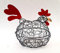 Unusual Wire Chicken Egg Basket Hen Egg Holder Storage Chicken Basket