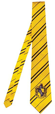 Disguise Harry Potter Krawatte Kostüm Accessoire, Filmqualität Hogwarts Haus Thema Charakter Dress Up Krawatte für Erwachsene, gelb/schwarz, Erwachsene Größe