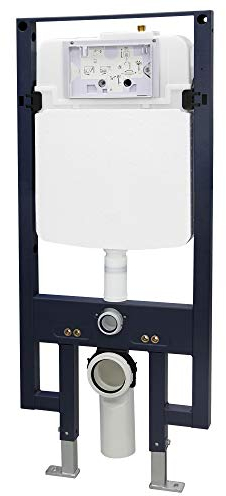 Bâti-support pour WC suspendu G3008 avec plaque de déclenchement - modèle sélectionnable, Plaque de déclenchement:Modèle verre blanc