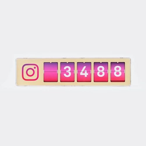 Smiirl Contador de Seguidores de Instagram – Reloj de Redes sociales en Tiempo Real con conexión WiFi – Impulsa a Clientes, Seguidores y suscriptores – Contador de Instagram de diseño Minimalista de