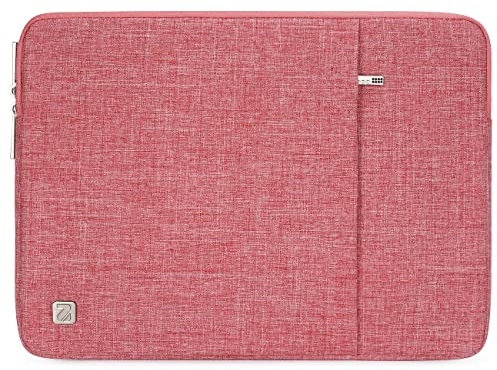 NIDOO 13.3 Pouces Housse Pochette de Protection Ordinateur Portable Sacoche Imperméable pour 13 MacBook Air 2014-2017/13.5 Surface Book 2 3/14 ThinkPad X1 Carbon Yoga 2020/14 Swift 3 5, Rouge