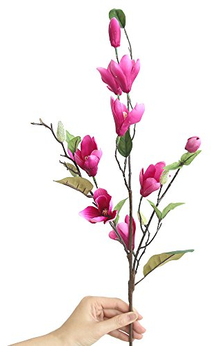 Lazzboy Künstliche gefälschte Blumen Leaf Magnolia Blumenhochzeitsstrauß Party Home Decor(B)