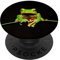 Grüner Frosch PopSockets PopGrip: Ausziehbarer Sockel und Griff für Handys/Tablets mit Tauschbarem Top