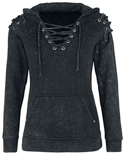 Rock Rebel by EMP Damen dunkelgrauer Pullover mit Schnürung M