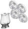 CairnCovers Glass Whiskey Glassware Lids - Glass Cap for Whisky Tasting Glasses by Cairn Craft (4 CairnCover Lids with no engraving)