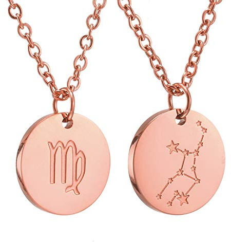 AFSTALR Sternzeichen Kette Gold/Rosegold/Silber für Damen Horoskop Kette Mutter Tochter Freunde Geburtstagsgeschenk