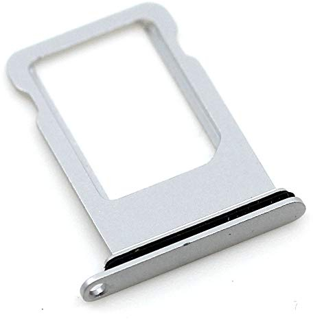 SIM-Kartenhalter passend für Apple iPhone 8, iPhone SE 2020 Silber Halter Tray Schlitten mit mungoo Displayputztuch