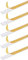GAH-Alberts 424022 433598 Lot de 5 barres plates autocollantes en aluminium de qualité supérieure avec revêtement plastique blanc Longueur 1 m, largeur 20 mm