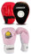 Longeek Gants de Combat de Boxe,Gants d'entraînement de Boxe Gants de Boxe Enfant 3 à 10 Ans Sac de Frappe,Kickboxing, Muay Thai, MMA,4oz Junior Boxing Gloves (Pink and Red)