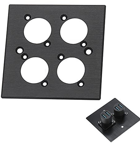 2 x 86-Loch-Panel (4-Loch) für D-Modul-Montage, industrielle Panel-Montage, Schottwand, passend für RJ45 Cat6, Cat6A, USB 3.0, USB 2.0, Cat 5E, Cat 3, Cat 7, D-Type HDMI und alle Arten von D-Modulen