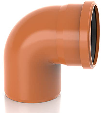 AUPROTEC KG Rohr Bogen DN160 Kanalrohr Abwasserrohr Rohrbogen 87,5° 1 Stück