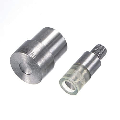 sourcing map Mano Prensa Máquina Perno Carbono Acero y Goma 8mm Remache | Setter Punzón Matrices Sujetadores Herramienta Juego