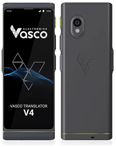 Vasco Translator V4 Sprachübersetzer | Übersetzungsgerät | Übersetzt lebenslang gratis | 108 Sprachen | Spracheingabe und Sprachausgabe | Foto Übersetzer | Farbe: Stone Grey