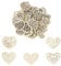 FRUHLING 50 Stück Holz Herzen Holzherzen Deko Hochzeit Holzherzen zum Basteln Herz Holz Scheiben für DIY Handwerk Verzierungen Tischdeko 53 mm