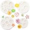 Neikafan 4 Piezas Moldes de Silicona para Fondant Moldes de Silicona de Rosas Margaritas Mini Moldes De Fondant De Pastel De Flores 3D Moldes de Flores para Decoración de Pasteles Chocolate