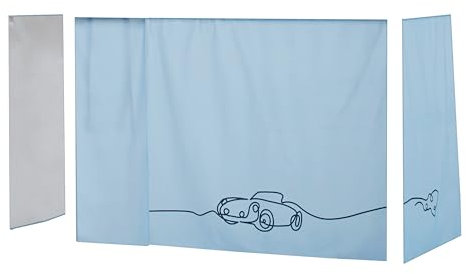 Hoppekids Cars Vorhang für mittelhohes Bett 90x200 cm, Dream Blue