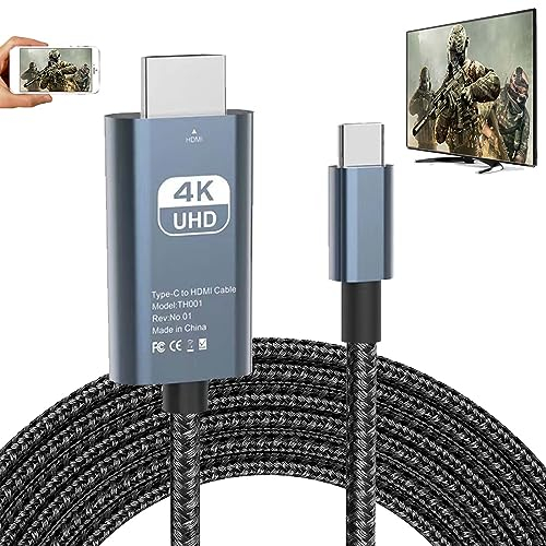 USB C to HDMI Adapter Cable - Thunderbolt 3/4 4K 60Hz MHL Cord for Dell HP Surface MacBook Pro Air Laptop Type C Android Phone Devices Galaxy S22 S21 S20 S10 S9 S8 Note 20 10 Samsung Dex to Monitor TV