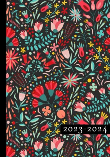 Lehrerkalender 23 – 24: Schulplaner für Lehrer ab September 2023 bis Juli 2024 | A5 Lehrerplaner mit Platz für Wochennotizen, Noten, Kontakte | ... Schuljahr 2023/24 | Schuljahresplaner Floral