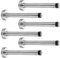 WOPPLXY 6 Pack Door Stops, Long Door Stopper, 6 Inch Door Stopper Stainless Steel Brushed Nickel Doorstops Wall Mounted with Rubber Bumper, Metal Door Stopper Extender, Silver