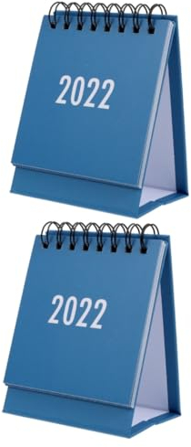 TEHAUX 2stücke Mini Tischkalender Kompakter Dekorativer Kalender Für Schreibtisch Praktischer Terminplaner Im Minimalistischen Design Für Büro Und Zuhause Mit Zufälligen Stickern