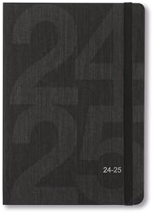Letts of London Block A6 Schülerkalender 2024/2025 Wochenansicht Schwarz