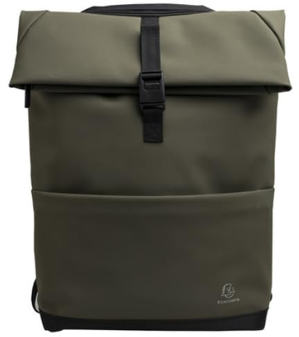 Exacompta - Réf. 17535E - Sac à dos imperméable Exactive Young 2 - idéal pour les déplacements - 2 compartiments - poche étanche à l'avant pour ranger une bouteille - en PU mat ultra doux - Kaki