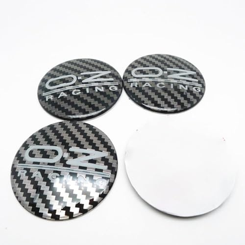DHJKCBH 4 Stück Auto Nabendeckel Aufkleber für OZ 60mm Radnabenabdeckung Auto Radnabenkappen Aufkleber Abzeichen Logo Sticker Zubehör,B