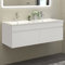 HAPAOSO Meuble sous Vasque 120 cm ，avec Porte Ouverte，Meuble Suspendu Blanc