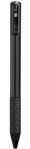 BLASHRD Geometrischer Knisterstift Aus Metall Fidget, Switchpen zum Stressabbau Aus Metall mit Formverschiebung, 0,5 mm Einziehbarer Gelstift, Schwarz