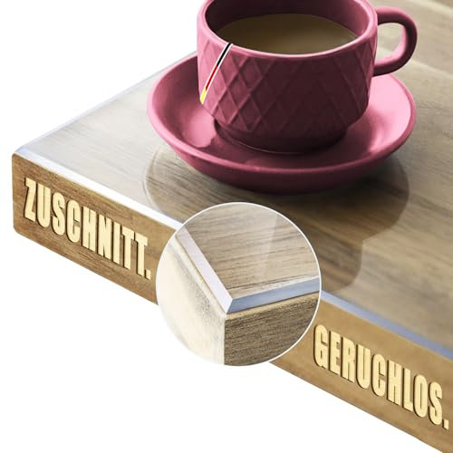 Floordirekt Lámina transparente para mesa de 2 mm - Imperial - Mantel con borde biselado en 45°, tamaño a elegir, fabricado en Alemania, protector de mesa (150 x 90 cm)