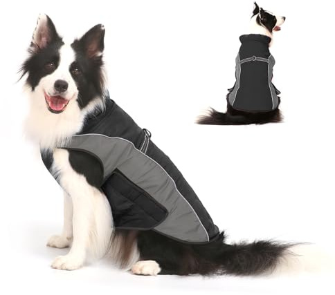 Hundejacke Winterweste Jacken Hundemantel Hundepullover Haustier Skifahren Kostüm Ärmellose Baumwolle Gepolsterte Weste für Welpen, kleine, mittelgroße und große Hunde