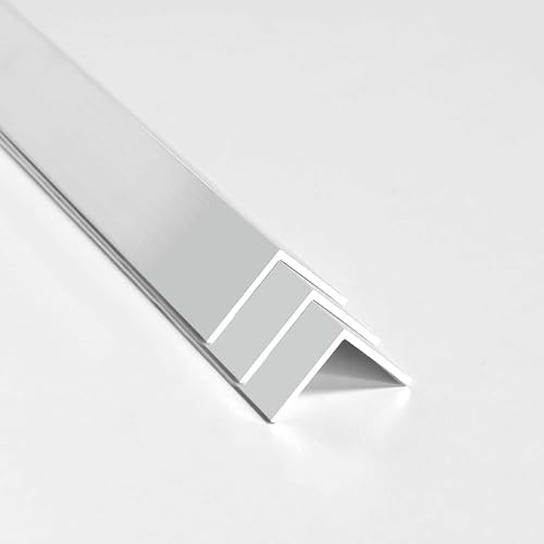 nielsen Aluminium L-Shaped Angle Profile - Pack of 3 -Matt Anodized, 2000x15x15 mm, 1mm Thick, 2m Length – Corner Trim, Edge Protection, Decorative Finishing