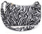 AfitLulu Handtasche Damen Nylon Umhängetasche mit Kuh-Muster und Zebra-Streifen, Damen-Umhängetaschen Mondsichel Schultertasche Hobo Handbag für Verabredungen Partys Reisen (Zebra Streifen)