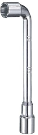 sourcing map L Shaped Angled Hex Socket Wrench 10mm 45# Steel Double Ended Metric 6 Point Tubular Socket Spanner for General Repairing, Pipeline, Bicycle Car Maintenance