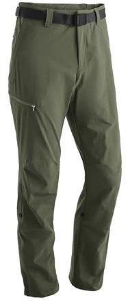 Maier Sports Nil, Herren Wanderhose, Wasserabweisende Outdoorhose für Trekking und Hiking, PFC-frei, mSTRETCH pro 4 & Dryprotec, Rollup-Funktion, Oliv, 60