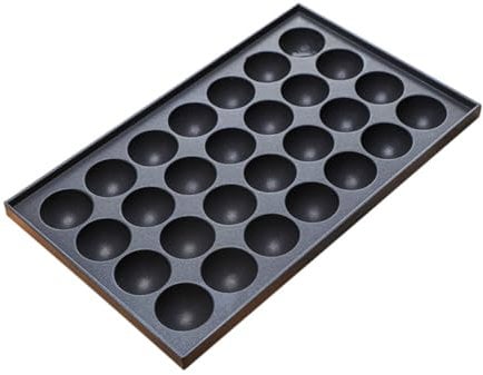 LALADEFIEE 28 Cavity Fish Ball and Egg Baking Tray Non Stick Quail Egg Bakeware Aluminum Kitchen Supplies for Household Baking for Making Fish Balls and Quail Eggs