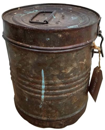 Bidon De Metal Acabado Artesanal