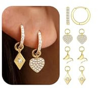 Morfetto Creolen Silber 925 Klein und Charme Set für Damen Hypoallergen Ohrringe Silber 925 14K Gold Klein Huggie Goldene Ohrringe Creolen Damen Schmetterling