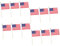 VICASKY Lot de 12 petits drapeaux américains portables avec bâton en bois Drapeaux réutilisables pour la décoration de jardin et les événements comme le jour de l'indépendance