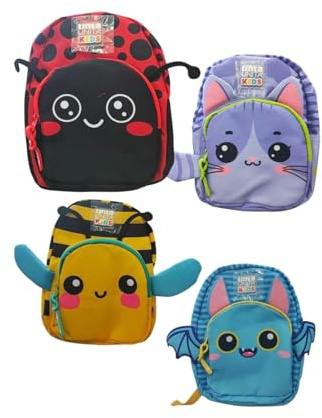 Tinta Unita ZAINETTO zaino asilo bosetta KIDS BASIC 4 VARAIBILI ape gattino pipistrello coccinella